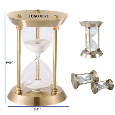60 Minute Metal Hourglass Sand Timer