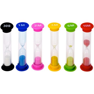 6 Pack of Plastic Sand Timer Sandglass Hourglass Sand Clock