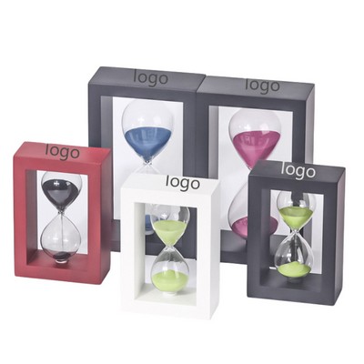 Hourglass Sand Timer w/ Wood Frame